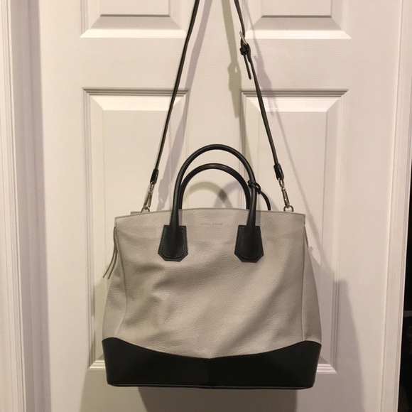 Cuir Rose large Grey and black leather bag - Picture 2 of 8